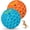 Azure+Orange, variant on 2 Pack Indestructible Squeaky  Balls, Cleans ,  , Interactive   for Aggressive Chewers, Rubber Ball Breeds, Outdoor