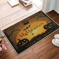 thumbnail image 5 of Halloween Door Mat, Autumn Welcome Mat, Bat Spider Moon Doormats Front Door Mat Outdoor Indoor Entrance Rug Floor Mat Non Slip Absorbent Resist Dirt Carpet for Entryway 17x30Inch, 5 of 6