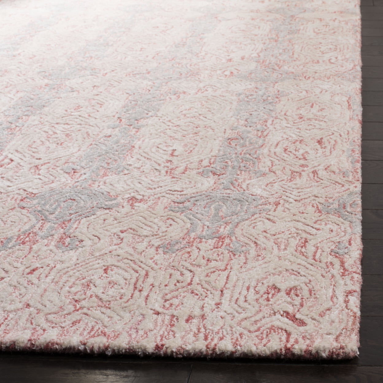 SAFAVIEH Glamour Aubree Abstract Area Rug, Light Pink/Ivory, 4' x 6'