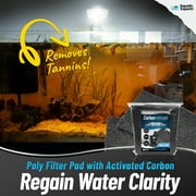Aquatic Experts - Carbon Infused Filter Pad Media for Crystal Clear Aquarium Fish Tank - 1 Thick, 10.5 x 36
