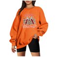 thumbnail image 2 of 2023 Chandails de Noël pour Femmes en Liquidation Mode Manches Longues Col Rond Imprimé de Noël Hauts Amples Blouses Chandails, 2 of 5