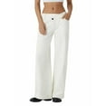 thumbnail image 3 of Women'S Wide Leg Jeans High Waisted Stretchy Straight Leg Jeans Trendy Loose Denim Pants Cream White S, 3 of 9