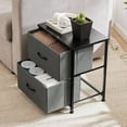 thumbnail image 4 of edx Nightstand Set of 2, Versatile Nightstand with 2 Drawers - Ideal for Bedroom, Living Room, Closet, Entryway, Grey, 4 of 8
