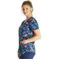 thumbnail image 7 of Tooniforms Scrubs Top For Women V-Neck Print TF737, 7 of 7