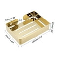 thumbnail image 2 of Uxcell 304 Stainless Steel Wall Mounted Soap Dish Holder Golden, 2 of 5