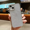 thumbnail image 5 of for iPhone 15 Case Glitter Bling Aesthetic Women Girl Twinkle Clear Phone case,Cute Sparkle Plating Luxury Camera Protection Case Design for iPhone 15-Silver, 5 of 9