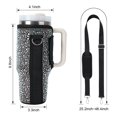 thumbnail image 5 of APHISON Water Bottle Carrier, Bling Rhinestone, Adjustable Shoulder Strap, Neoprene Sleeve with 2 Pockets for Hiking and Travel - Black With Pouch, 5 of 5