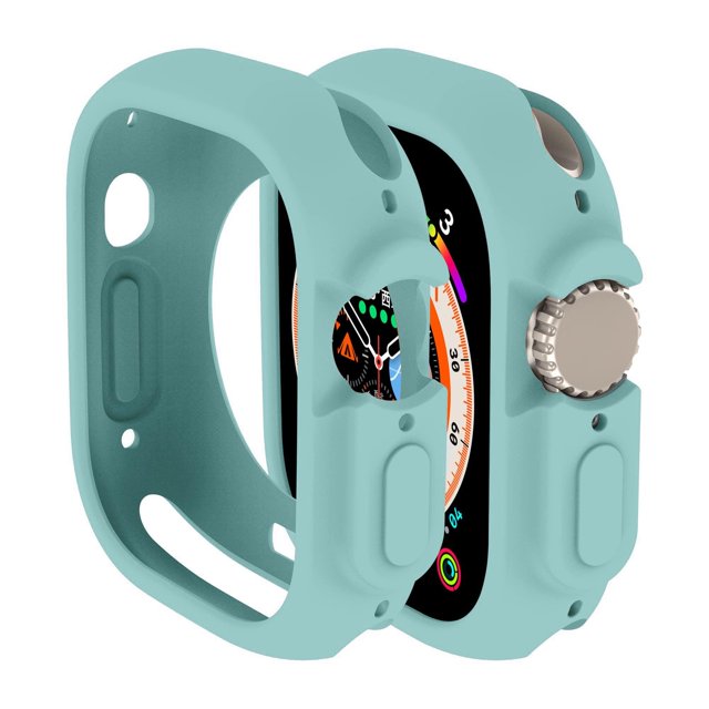 LEIXIUER Compatible with Apple Watch Ultra case 49mm All-Round Shockproof TPU Silicone Protective Cover Bumper Shock-Absorbing Scratch-Resistant Protective case for Apple Watch Ultra 49mm