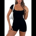 thumbnail image 3 of Cortos para Mujer, de Entrenamiento de una Pieza, Trajes de Yoga, Moda de Verano, Ropa de Vacaciones 2025 Negro S, 3 of 7