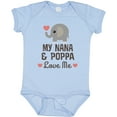 thumbnail image 3 of Inktastic Nana and Poppa Love Me Grandchild Elephant Boys or Girls Baby Bodysuit, 3 of 5