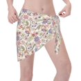 thumbnail image 3 of KLL Paisley Flowers Print Women's Sarong Coverups Short Bathing Suit Wrap Skirt Beach Wrap Swimsuit Cover Ups, 3 of 6