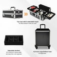 thumbnail image 6 of 4 in 1 Rolling Makeup Case Makeup Trolley Case With Wheels Makeup Travel Case Organizer (BLACK), 6 of 9