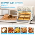 thumbnail image 4 of MFVV 10.6QT Toaster Oven Air Fryer Combo,1000W Air Fryer Oven Combo ,3-Layer Cooking,Ideal For Small Kitchen,3 Knob Control & Visible Window, 4 of 10
