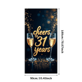 thumbnail image 3 of LUUFILx Cheers to 31 Years Backdrop Celebration Banner Background Wedding Anniversary Event Decoration Party Supplies Photography Props Gold Decors, 3 of 9