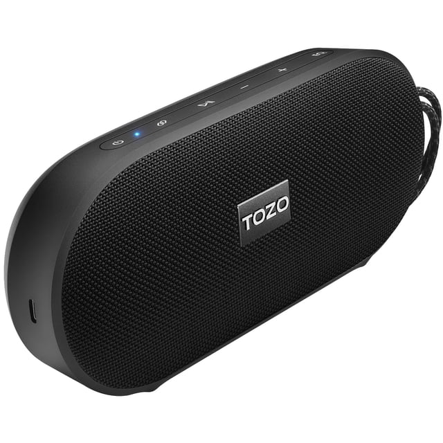 TOZO PA1 Altavoz Bluetooth con sonido estéreo de 20 W, tiempo de reproducción de 25 horas, altavoz inalámbrico portátil impermeable IPX7 con control de aplicación de modo EQ, emparejamiento dual para