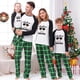 thumbnail image 3 of Conjuntos de pijamas navideños a juego para niños, gafas de sol geniales, muñeco de nieve, a cuadros, de talla grande, 3 of 4