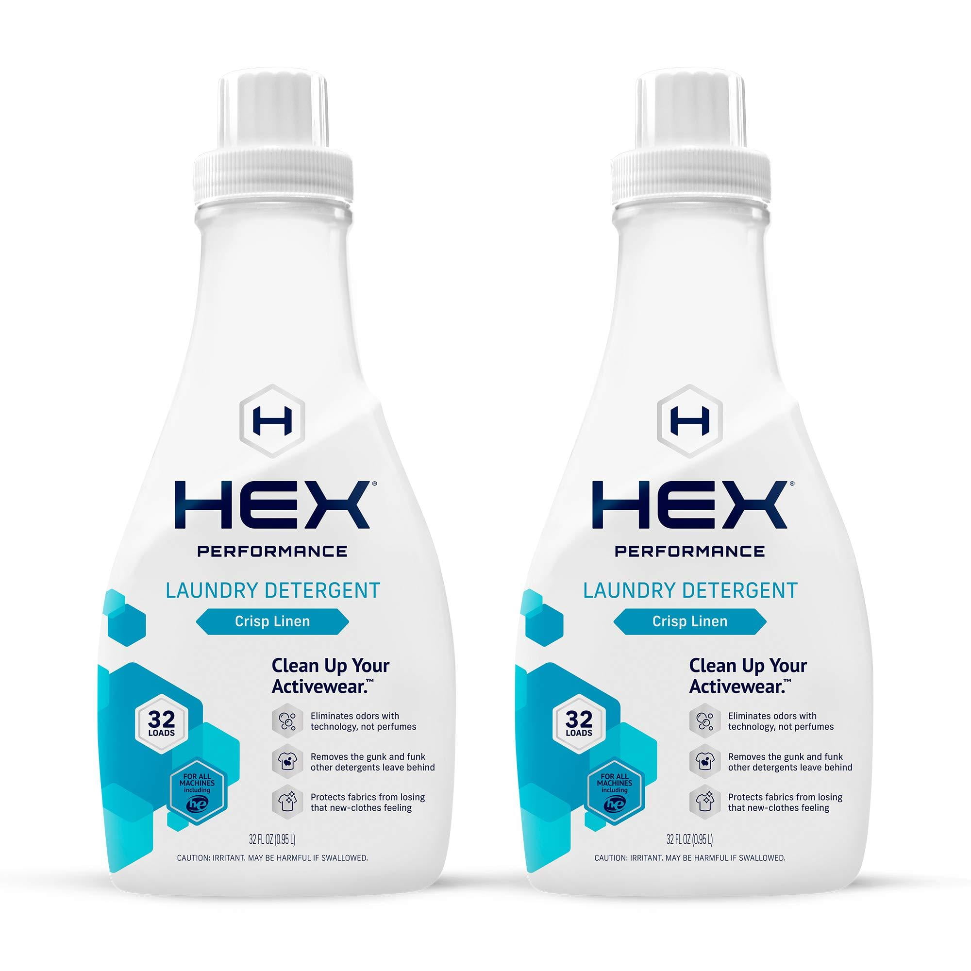 HEX Performance Laundry Detergent, Crisp Linen, 32 Load (Pack of 2