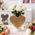 thumbnail image 4 of Jarrón de cerámica en forma de corazón | Adorno decorativo blanco para San Valentín | Decoración del hogar de 14 cm para flores o plantas artificiales, 4 of 7