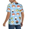 thumbnail image 2 of Fotbe Kawaii Sushi Baseball Jersey Shirt for Men and Women, Casual Short Sleeves Button Down T-Shirt-X-Large, 2 of 9