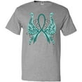 thumbnail image 3 of Inktastic Ovarian Cancer Awareness with Butterfly Ribbon Words T-Shirt, 3 of 5