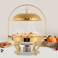 thumbnail image 5 of Diamond Hanging Lid Stove with Alcohol Burner, 8.5QT Capacity, Elegant Gold Design, Ideal for Buffets, Family Gatherings & Weddings, 5 of 9