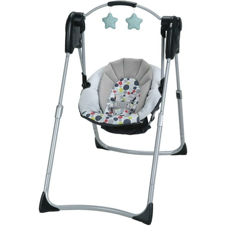 Graco Slim Spaces Compact Baby Swing, Etcher (Best Plug In Infant Swing)