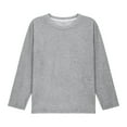 thumbnail image 4 of BLVB Girls Oversized Long Sleeve Shirts Kids Fashion Casual Crewneck Tunic Tops Tees 5-15 Years, 4 of 7