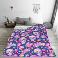 thumbnail image 5 of Sikiie Skull rainbow mushroom colorful Ultra-Soft Micro flannel Blanket Luxury All Seasons Warm Blanket for Bedding Sofa and Travel (4 sizes)-60"x50", 5 of 7