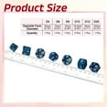 thumbnail image 2 of Polyhedral DND Dice Set, 7 Pcs DND Acrylic Dice for RPG Role Playing Table Games Tabletop Gaming Accessories, Sparkling Navy Blue, 2 of 6