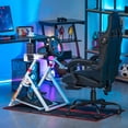 thumbnail image 7 of GTPLAYER Simulator Racing Wheel Stand for Logitech & Thrustmaster, Pedals NOT Included ,White, 7 of 7