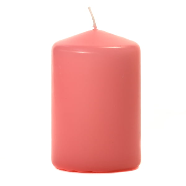 1 Pc 3x4 Dusty Pink Pillar Candles Unscented 3 in. diameterx4.5 in