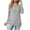 Gray, variant on Long Sleeve Shirts for Women Fashion V Neck Side Drawstring Ruched Shirts Fall Casual Comfy Tunics