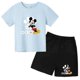 thumbnail image 3 of Conjunto de 2 piezas de camiseta y pantalones cortos de marca Disney de manga corta de verano para niños y niñas, conjuntos de moda para bebés de 2 a 12 años, 3 of 5