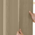 thumbnail image 5 of OVZME Ivy Embossed Taupe Curtains 84 Inch Length 2 Panels Set,Elegant Modern 3D Embossed Fall Leaf Textured Farmhouse Curtains for Nursery Light Filter Room Darkening Grommet Window Drapes,52"Wx84"L, 5 of 7