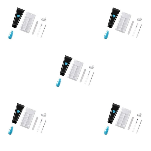 pitrice Nail Extension Gel Set Nail Gel Kit Nails for Starter Set Professional Kit Nail Manicure Salon Set for Beginners Type1 Type4 5PCS