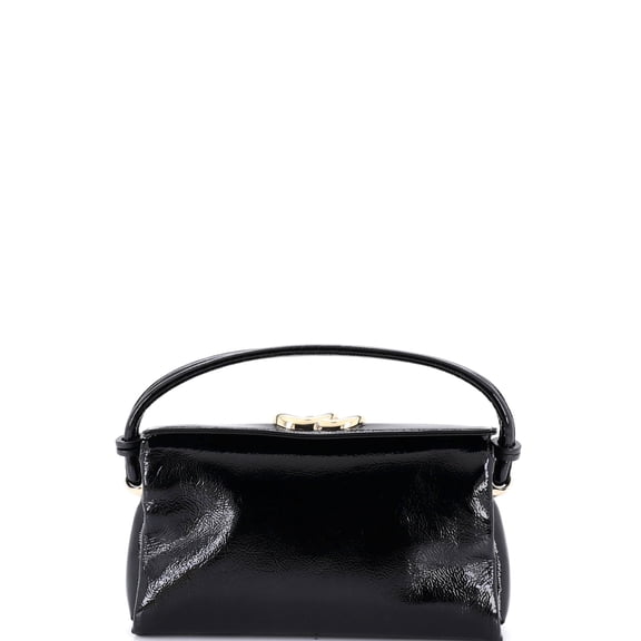 Pre-Owned GG Soft Top Handle Bag Patent Small By Rebag