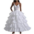 thumbnail image 2 of Delliss Women's White Trendy Bubble Skirt Layered Steel Ring Adjustable Support Skirt For Wedding Ceremony Multiple Styles, 2 of 5
