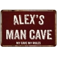 thumbnail image 1 of ALEX'S Man Cave Red Grunge Sign 16 x 24 Matte Finish Metal Sign 116240003035, 1 of 1