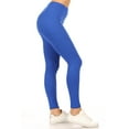 thumbnail image 4 of MOA Collection Women's Essential Full Length Leggings - Solid Color with Elastic Waistband, 4 of 6