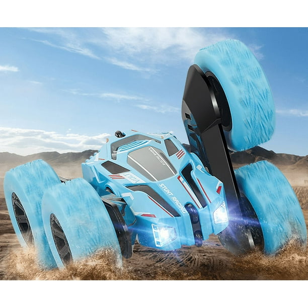 Remote Control Car Rc Stunt Cars Toys For Kids Foul Wheel Drive Double Sided Fancy 360 Flipped Vehicle Led Lights Control Demo Mode Music Toy Gifts