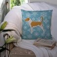 thumbnail image 3 of Winter Snowflake Dog Profile Art Fabric Decorative Pillow, 3 of 4