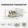 thumbnail image 2 of XXL Clear Plastic Stackable Shoe Storage Boxes for Size 14, 12 Pack Sneaker Organizer with Easy Assembly, 2 of 6