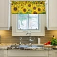 thumbnail image 2 of Dreamtimes Sunflower Windows Valance Curtains, 54x18in Double Layer Short Blackout Window Topper Treatment for Bathroom,Kitchen,Living Room,Cafe Decor,1 Panel, 2 of 6