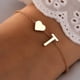 thumbnail image 3 of Letter Mini Love Heart Thin Chain Bracelet Simple Minimalist Hand Chain For Women Girls Jewelry Decoration Gift Birthday Gift, 3 of 5