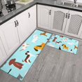 thumbnail image 2 of Cartoon Dog Kitchen Rugs Sets Of 2,Anti Fatigue Kitchen Mat Rugs Non Slip Washable,Decorative Kitchen Floor Mats for Kitchen,Sink,Laundry,17"x30"+17"x47", 2 of 7