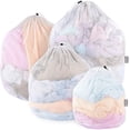 thumbnail image 3 of 4 Pcs Mesh Laundry Bags with Drawstring, 4 Sizes Laundry Net Bag Reusable Laundry Bags Baskets Mesh Bag, 3 of 4
