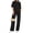Black, variant on Sundazz Two Piece Sets for Women Summer Matching Lounge Sets Short Sleeve Tops and Wide Leg Pants Travel Vacation Outfits