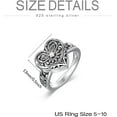 thumbnail image 4 of SOULMEET Sterling Silver Heart Sunflower Locket Ring That Holds Pictures Personalized Memorial Photo Locket Band Poison Locket Rings (Sizes 5,6,7,8,9,10), 4 of 6