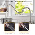 thumbnail image 4 of Brushed Nickel Swivel Kitchen Sink Faucet Flexible Pull Out Sprayer Mixer Tap, 4 of 6