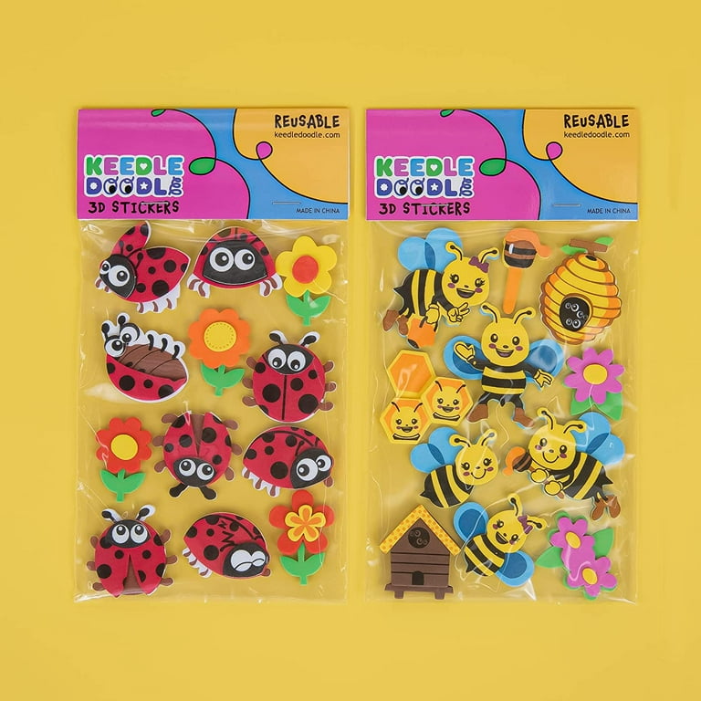 3d Ladybugs Stickers, Mini Bees Stickers